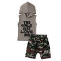 ZHAGHMIN Girls Two Piece Outfits Size 10-12 Toddler Tops Kids Set Hoodie Camouflage Boys Baby Letter Print Outfits Shorts Girls Outfits&Set New Baby Gift Set Baby Girl Outfits 6-12 Months 3-6 Month