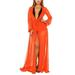 Women Chiffon Swimsuit Cover Ups Long Sleeve See-through Maxi Dress Open Front Beach Cardigan