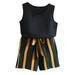 ZHAGHMIN Dresses For A Dance For School Kids Toddler Kids Baby Girl S 2 Piece Outfit Summer Sleeveless Tank Vest Shirt Tops And Striped Tie Bowknot Shorts Set Gab Baby Girl Sweatsuit Pants Toddler G