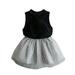 ZHAGHMIN Crop Tops For Kids 7-8 Sleeveless Clothing Kids Outfits Baby T-Shirt+Stripe Set Blouse Girl Skirt Short Girls Outfits&Set Autumn Baby Girl Outfit Cute Fall Outfits For Teen Girls Girl Cloth