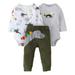 ZHAGHMIN Girls T-Shirt And Shorts Dinosaur Outfits Animals Pant Clothes Print Romper Cartoon Baby Girls Outfits&Set Sweat Outfits For Girls Autumn Baby Girl Clothes Baby Girl Winter Clothes Packs Bl