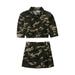 ZHAGHMIN Cute Clothes For Girls 10-12 Toddler Girls Spring Winter Long Sleeve Camouflage Color Coat Tops Skirt 2Pcs Outfits Clothes Set Clothes For Girls Outfits For School Teen Girls 3 Month Outfit