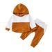 ZHAGHMIN Baby Boy Baby Gift Man Outfits Toddler Boys Winter Long Sleeve Patchwork Colour Hoodie Tops Pants 2Pcs Outfits Clothes Set Toddler Boy Dress Set Boy Summer Clothes Outfits For Baby Boys Kid