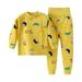 ZHAGHMIN Toddler Boy Outfits 4T Toddler Girls Boys Baby Soft Pajamas Toddler Cartoon Prints Hight Waist Long Sleeve Kid Sleepwear Sets New Born Baby Boy Gift Boy Size 7 Clothes 4 Piece Fall Outfits