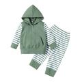 ZHAGHMIN 3T Boy Clothes Baby Girls Autumn Striped Pullover Long Sleeve Pants Hooded Hoodie Sweatshirt Set Outfits Clothes Baby Boy Bundles Set Baby Boys Stuff Boys Clothes New Born Clothes For Twins