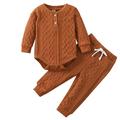 ZHAGHMIN Baby Girl Tank Top And Pants Baby Girls Boys Autumn Winter Long Sleeve Solid Thickened Warm Romper Tops Pants 2Pcs Outfits Clothes Set 8 Girls Outfits Pants Hoodie Uncle Niece Baby Clothes