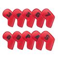 MiOYOOW 10Pcs Golf Iron Covers Set, Golf Head Covers Leather Golf Club Protectors for Most Standard Club Heads