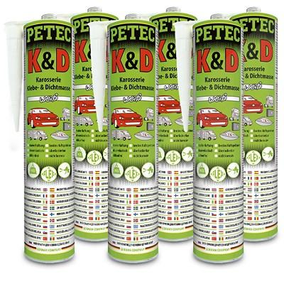 Petec 6x 310ml K&D Karosserie Klebe- u. Dichtmasse [Hersteller-Nr. 94530] Image