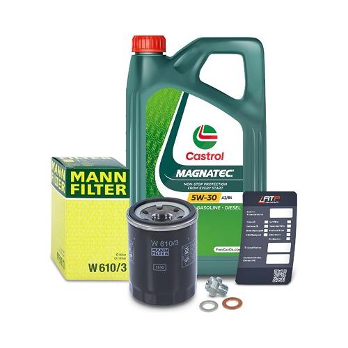 Mann-filter Ölfilter+Schraube+5 L Castrol Magnatec 5W-30 A3/B4 für Proton