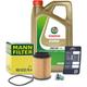 Mann-filter Ölfilter+Schraube+5L Castrol Edge FST 0W-40 A3/B4 für VW