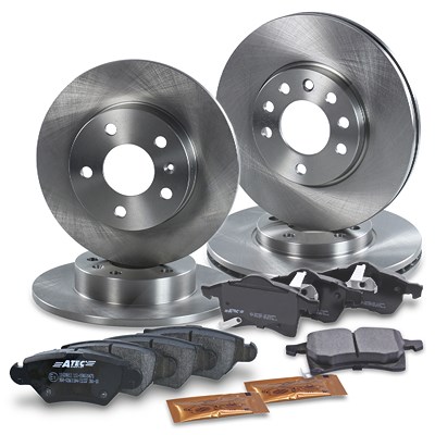 Bestprice Bremsscheiben + Bremsbeläge Vorne + Hinten [Hersteller-Nr. 10603341] für Opel