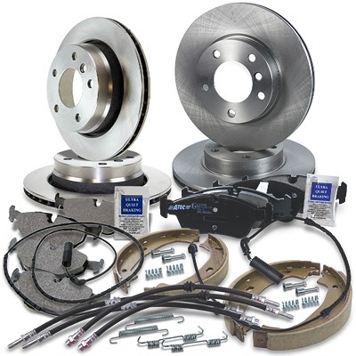 Bestprice Komplettset Bremsscheiben+Bremsbeläge Vorne+Hinten [Hersteller-Nr. 10604033] für BMW