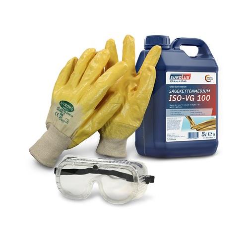 Bestprice 5 L Sägekettenmedium + Schutzbrille + Handschuhe [Hersteller-Nr. 538005]