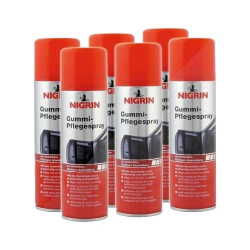 Nigrin 6x 300ml Gummi-Pflegespray [Hersteller-Nr. 74056]