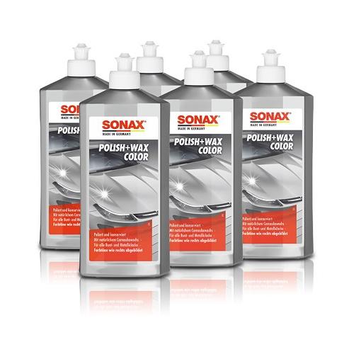 Sonax 6x 500ml Polish & Wax Color silber/grau [Hersteller-Nr. 02963000]