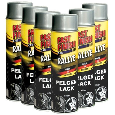 Fast Finish 6x 500ml RALLYE - Felgenlack Silber [Hersteller-Nr. 292842] Image