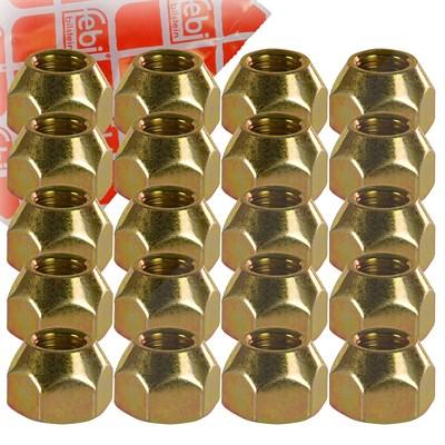 Febi Bilstein 20x Radmutter M12 x 1,5 [Hersteller-Nr. 46639] für Citroën, Hyundai, Kia, Mazda, Mitsubishi, Peugeot, Smart, Toyota, Volvo Image