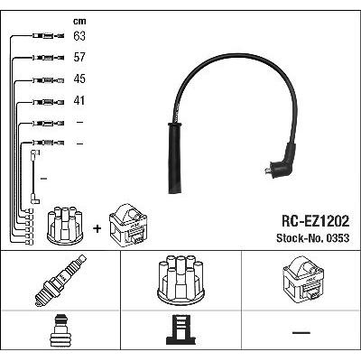 Ngk Zündleitungssatz [Hersteller-Nr. 0353] für Mazda, Subaru Image