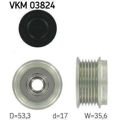 Skf Generatorfreilauf [Hersteller-Nr. VKM03824] für Chevrolet, Daewoo, Mercedes-Benz, Opel, Ssangyong, Vauxhall Image