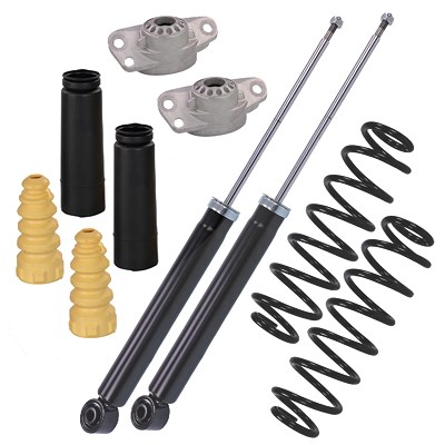 Bestprice 2x Stossdämpfer+Domlager+Staubschutz-Set + Feder [Hersteller-Nr. 31418529] für VW Image