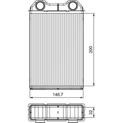 Valeo Wärmetauscher, Innenraumheizung [Hersteller-Nr. 811533] für Chrysler, Mini Image