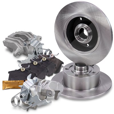 Atec 2x Bremsscheibe +Beläge +Bremssättel Hinterachse [Hersteller-Nr. 40579697] für Audi Image