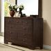 Red Barrel Studio® 9 Drawer Double Dresser Wood in Brown | 39 H x 57 W x 16 D in | Wayfair 942E351273874CE1B3CB79DA25B71571