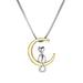 Frehsky necklaces for women Simple Moon Cat Cat Moon Versatile Moon Cat Necklace Collar Chain