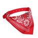 Dog Bandana Collar Adjustable Cat Pet Neckerchief Pu Collar Printed Scarf