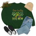 Familyloveshop LLC One Lucky Dog Mom Shirt Womens St Patricks Day Shirts Gifts for Irish St Patricks Gift for Her Dog Mom Shirt