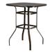 Mairbeon Wrought Iron Glass High Bar Table Patio Bar Table Brown