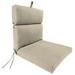 Jordan Manufacturing 44 x 22 Tory Bisque Tan Solid Rectangular Outdoor Chair Cushion with Ties and Hanger Loop