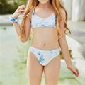 Cathalem Girls Size 7 Bikini Swimsuit Suit Two Swimsuit Set Girls Piece Bathing Bikini Gradient Cute Girls Girls Two Pieces Swimwear White 140