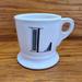 Anthropologie Dining | Anthropologie Mug Monogram Black White Initial Letter L With Small Round Handle | Color: Black/White | Size: 14oz