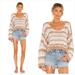 Free People Sweaters | Free People Lake Life Pullover In Sunset Sand Medium Nwt | Color: Cream/White | Size: M