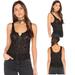 Free People Tops | Free People Piece Dye Lace Camisole Cami Tank Top Size Medium | Color: Black | Size: M