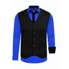 Langarmhemd RUSTY NEAL, Herren, Gr. L, EURO-Größen, blau (blau, schwarz), 60% Baumwolle, 37% Polyester, 3% Elasthan, mehrfarbig, casual, ohne Ausschnitt, Langarm, Hemden, bestehend aus Hemd, Weste und Krawatte