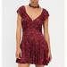 Free People Dresses | New Free People It Takes Two Wrap Dress, Mini Boho Purple Dress, Size Xl, Nwt | Color: Purple/Red | Size: Xl