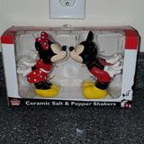 Disney Kitchen | Disney Mickey Mouse & Friends Ceramic Salt & Pepper Shakers Nwot | Color: Black/Gold | Size: Os