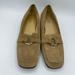 Coach Shoes | Coach Women’s Tan Suede Square Toe Loafer Shoe Adalia Size 8.5 Heeled | Color: Tan | Size: 8.5