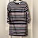 J. Crew Dresses | J. Crew Geometric Print 3/4 Sleeve Length Shift Dress -00 | Color: Blue/Cream | Size: 00