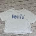 Levi's Shirts & Tops | Girls Levi’s Shirt Tshirt White Blue | Color: Blue/White | Size: Girls 10/12