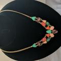 Kate Spade Jewelry | (#109) Nwt Kate Spade Gold-Plated Jeweled Bib Style Necklace | Color: Brown/Orange | Size: Os