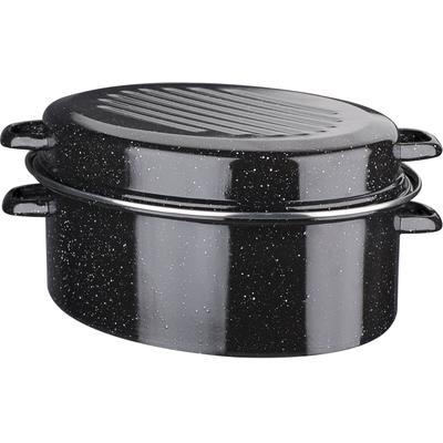 Bräter GSW "Allzweckbräter", schwarz, H:14,0cm, Töpfe, schwerer Qualität, Deckel als Auflaufform verwendbar, Induktion, 32 cm Image