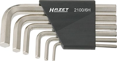 Hazet Winkelschraubendreher Satz -Sechskant Profil - 3 – 10 -6-tlg. [Hersteller-Nr. 2100/6H] Image