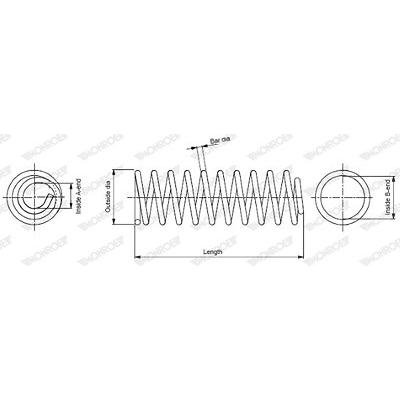 Monroe Fahrwerksfeder [Hersteller-Nr. SP4031] für Citroën, Fiat, Peugeot, Toyota Image
