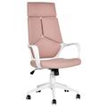 Chaise de bureau moderne rose et blanc