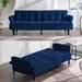 Mixoy Convertible Futon Sofa Bed, Modern Velvet Loveseat Couch, Folding Upholstered Sleeper Sofa