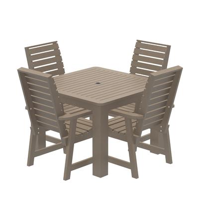 HIGHWOOD PROFESSIONAL 5-Piece Sqaure Outdoor Dining Set