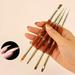 dianhelloya Nail Art Tools Nail Pen Brass Pen Barrel Soft And Elastic Bristles Double Head Design Rosewood Body Dual-use DIY Nail Apply Smoothly Nail Art Constructor Pen Manicure Tools
